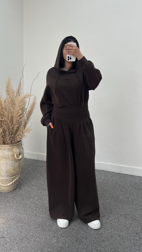 ست هودی باکسی و شلوار فول بگ