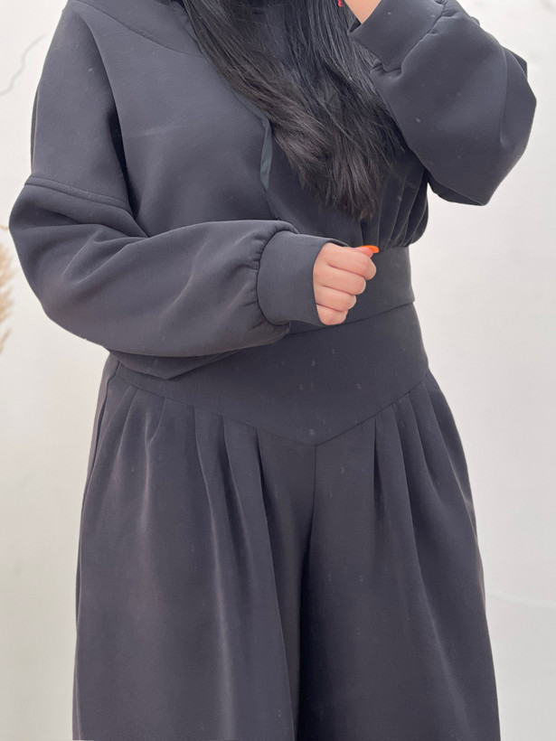 ست هودی باکسی و شلوار فول بگ