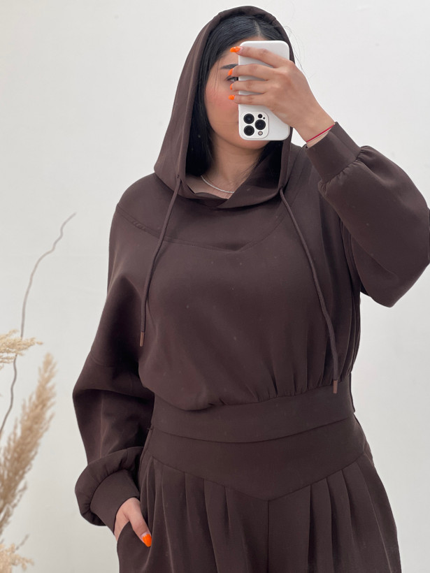 ست هودی باکسی و شلوار فول بگ